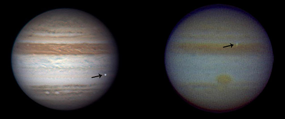 Lysglimt på Jupiter i 2010
