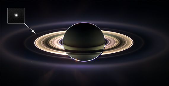 Jorda sett fra Saturn