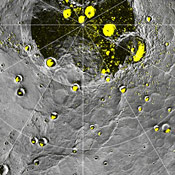 Kratre ved Merkurs sørpol