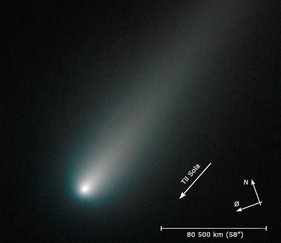 Komet ISON avbildet 9. oktober 2013 med Hubble-teleskopet