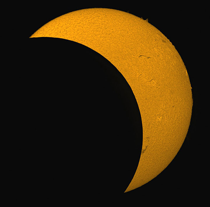 Solformørkelsen 20. mars 2015: delvis fase