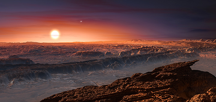 Planeten rundt nabostjernen Proxima Centauri