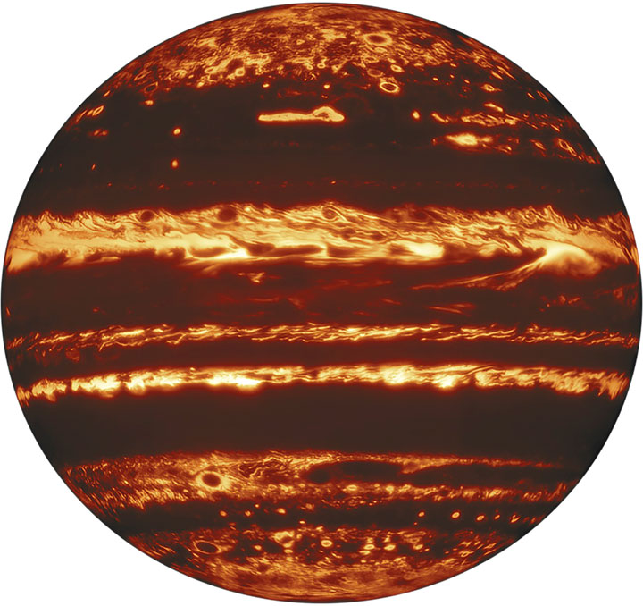 Jupiter i infrarødt lys