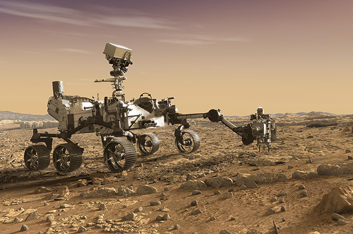 Robotbilen Perseverance på Mars